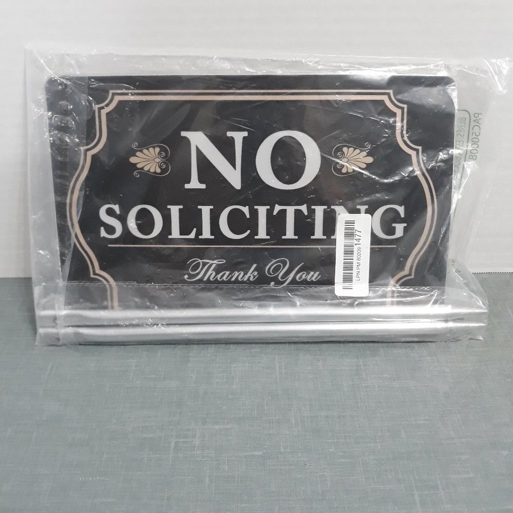 No Soliciting Metal Sign
